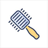 A comb icon on a white background vector