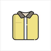 A yellow shirt with a collar on it vector