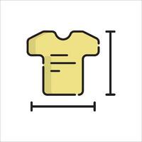 A t - shirt is shown on a white background vector