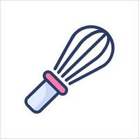 A whisk icon on a white background vector