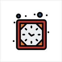 A clock icon on a white background vector