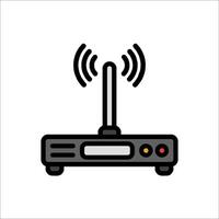 A wireless router icon on a white background vector