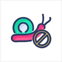 A snail with a sign that says stop vector