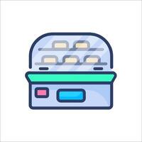 A food warmer icon on a white background vector