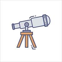 A telescope icon on a tripod vector