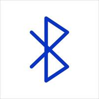 A blue bluetooth symbol on a white background vector