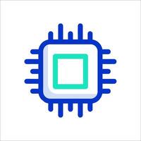A computer processor icon on a white background vector