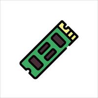 Memory card icon vector