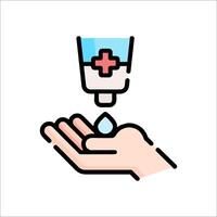 Hand washing with soap and water icon vector