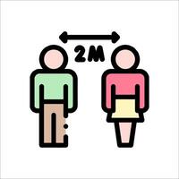 A man and woman are standing next to each other vector