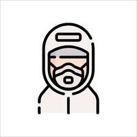 A man in a gas mask and hoodie vector