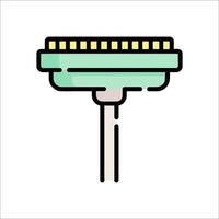 A green and yellow brush on a white background vector