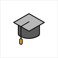 Graduation cap icon isolated on white background vector
