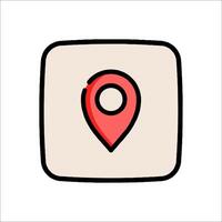 A location pin icon on a white background vector