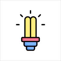 A light bulb icon on a white background vector