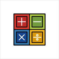 Math calculator icon vector