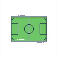 A soccer field with a green background vector