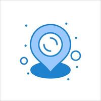 A location marker icon with a circle around it vector