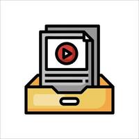 player icon in a box vector