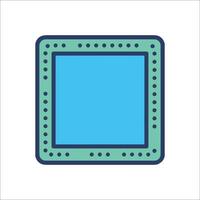 A square frame with a blue background vector