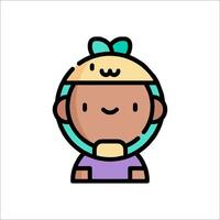 A cartoon character with a helmet on vector