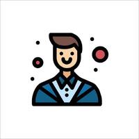 A man with a tie and a smile icon vector