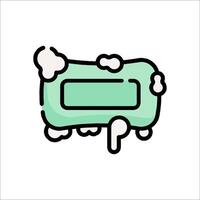 A cartoon green and white ice cream bar vector