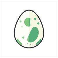 An egg with green spots on it vector