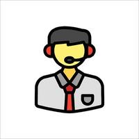 Call center operator icon illustration vector