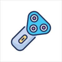 A razor with three blades on it vector