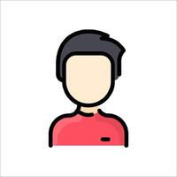 A man avatar icon on a white background vector