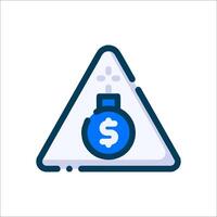 A dollar sign in a triangle with a dollar sign vector