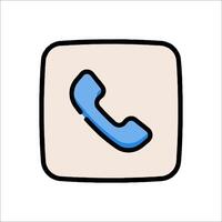 A phone icon on a white background vector
