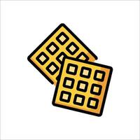 Two waffles icon on a white background vector
