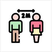 A man and woman are standing next to each other vector