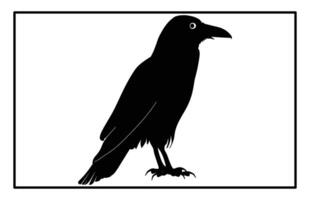 Bold Raven Bird Silhouette Great for Nature and Wildlife Illustrations vector