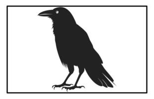 Dark Shadow Raven Bird Silhouette Versatile for Graphic Designers vector