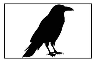 Flying Raven Bird Silhouette Versatile for Logos and Designs vector