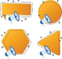 announce bubble frame box for text design vector