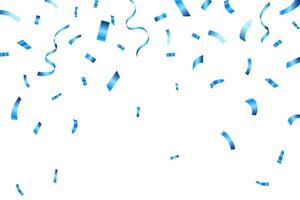 Blue confetti celebration party background design, Falling shiny blue confetti isolated on transparent background. Can be used for celebration, Christmas, New Year, Carnival festivity, confetti, vector