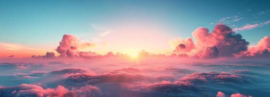 Colorful Sunset Clouds in the Evening Sky photo