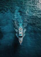 Yacht Cruising in Blue Waters photo