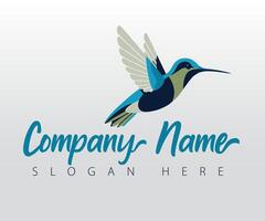 Blue bird logo design. vector