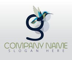 Creative hummingbird logo template vector