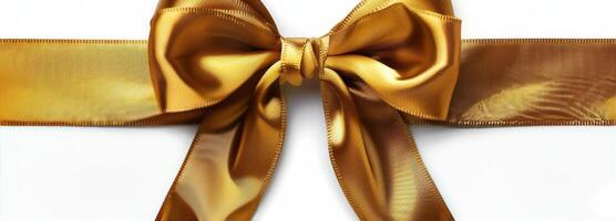 Golden Bow on White Background photo
