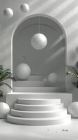 Stairs Leading to White Building photo