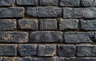 Black Brick Wall Texture photo