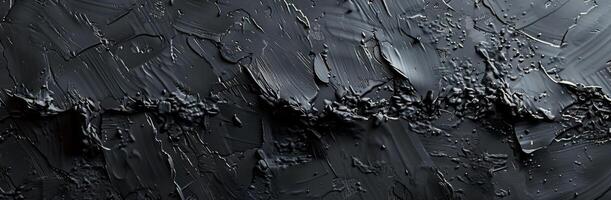 Close Up Abstract Black Paint Texture Image photo