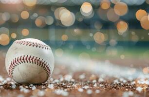 Baseball on the Field photo