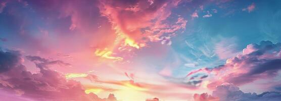 Colorful Sunset Clouds in the Evening Sky photo
